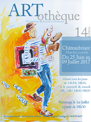 affiche 14eme artotheque de chateaubriant 25 juin - 9 juillet 2017
