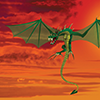 postcard flying dragon
