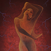 woman outline matrix uterus membrane veil