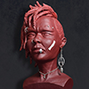 sculpture head girl teenager punk rebel anarchy