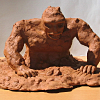 sculpture golem mud earth clay monster
