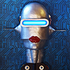 sculpture mask face trans-humanism electronic