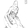 sculpture woman female monster stone rock
